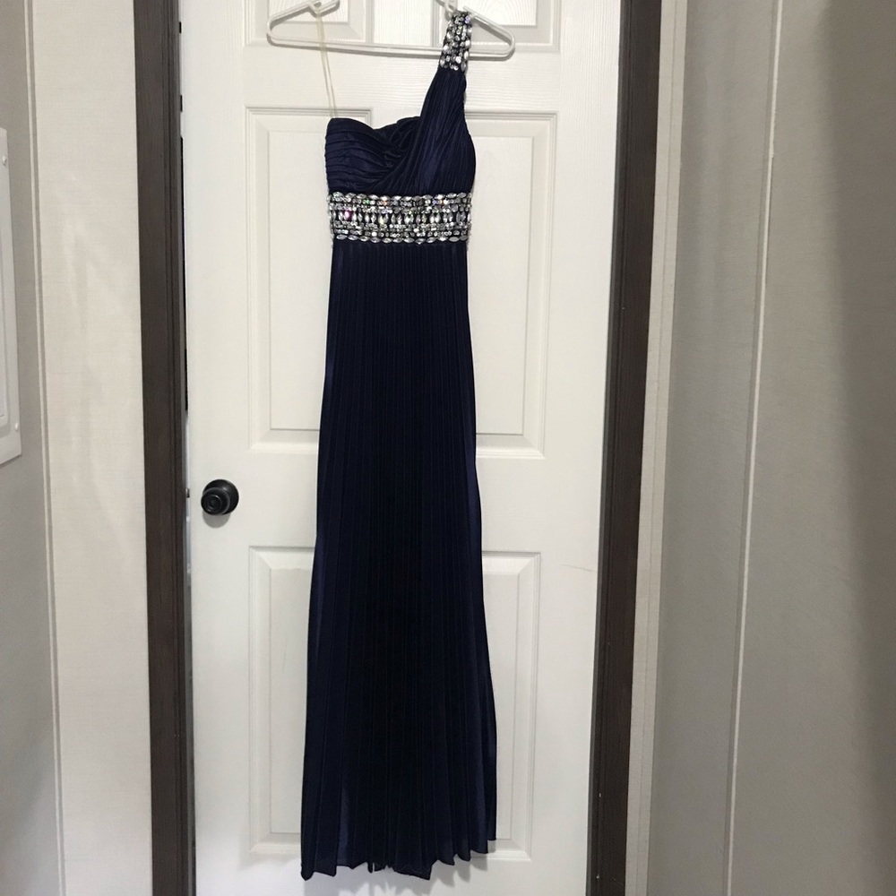 Dark Blue full length formal dress